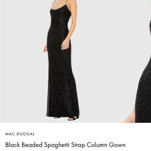 Mac Duggal Black and Silver Beaded gown size 14